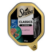 SHEBA Classics Cat Tray with Salmon in Terrine 85g