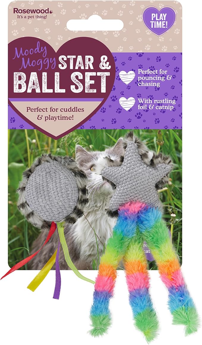 Rosewood Star & Ball Set Cat Toys