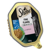 SHEBA Fine Flakes Cat Tray with Salmon in Jelly 85g