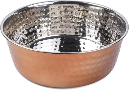 Rosewood Hammered Copper Dog Bowls
