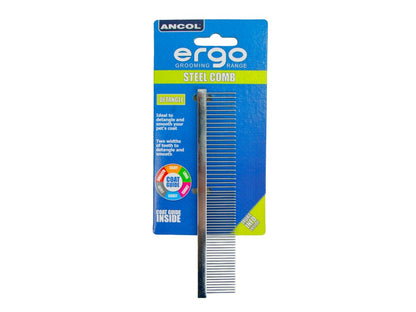 ERGO STRAIGHT METAL COMB 7"